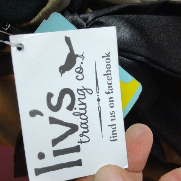 Olive 🫒 Chiffon Dress w/Black Sash SZ M Ladies - Picture 12 of 13